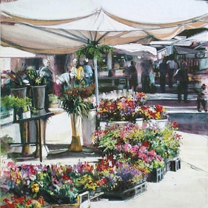 Joyce Nagel "Buonconvento Flower Market"