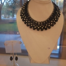 103 Chojnacki, Lydia Jewelry Set Black Jasper, Silver, Glass 