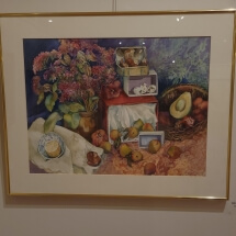 76 Chalson, Joanna Still Life with Boxes Watercolor 