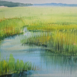 &quot;Daufuskie Marshland&quot; Watercolor by Jan Ross