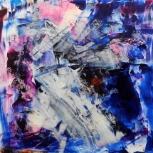 &quot;Lights on a Frantic Sea&quot; Oil &amp; Cold Wax by Mary Montague Sikes