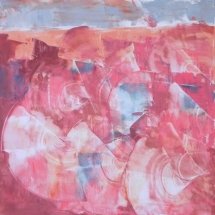 &quot;Windmills Blowing in Sedona&quot; Oil &amp; Cold Wax by Mary Montague Sikes