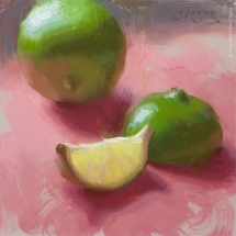 Clague, Adam_Luminous Lime_Oil_6inx6in on gesso panel