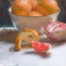 Clague, Adam_Raspberry Orange_Oil_6inx6in on gesso panel