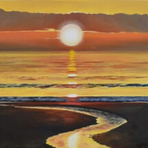 Augustine_Kristen, Sunset in teh Dunes, Oil