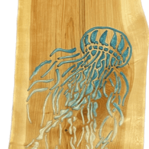 Covin, Dan_Aqua Jelly_Hand-Carved Cherry Wood & Epoxy Resin