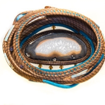 Agate with Turquoise Basket by Karen McCarthy