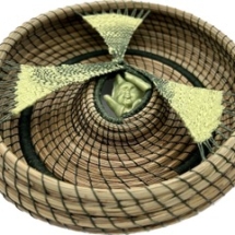 Green Woven Basket by Karen McCarthy