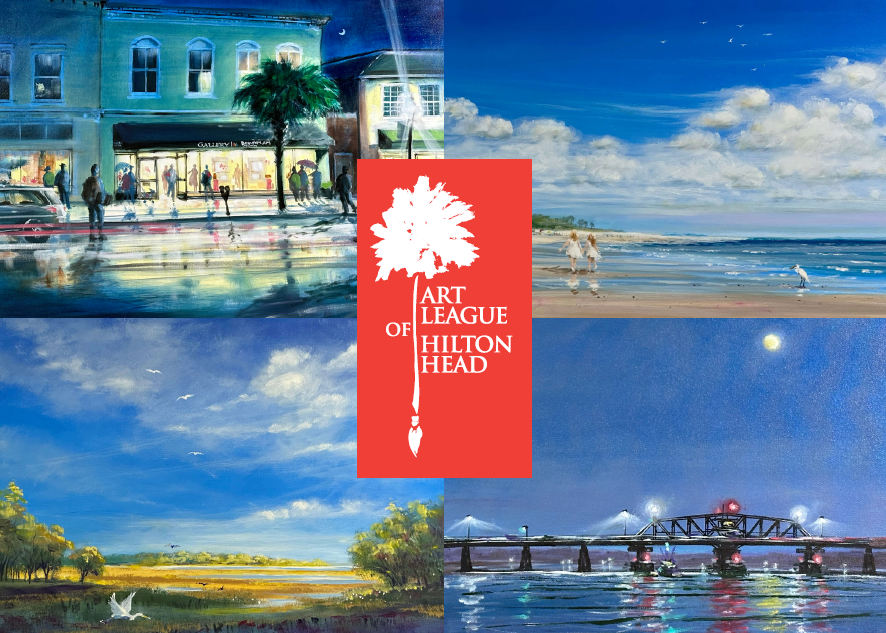 Artwork by Frank Gorman with Art League of Hilton Head Logo