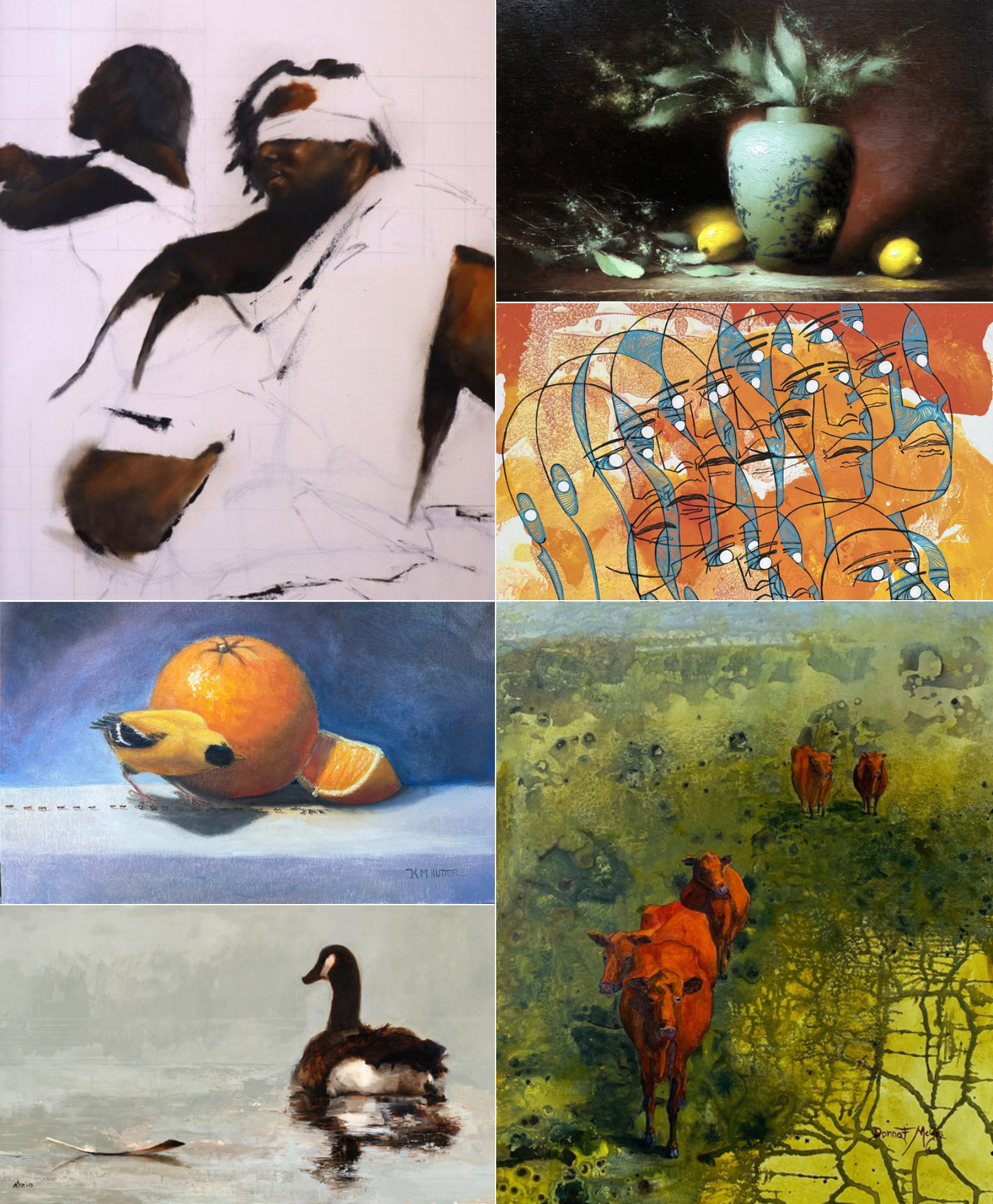 Artwork by Frank Gorman with Art League of Hilton Head Logo