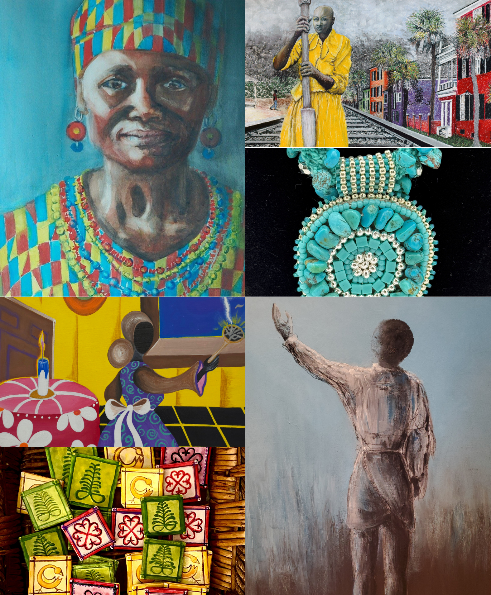 Artwork by Frank Gorman with Art League of Hilton Head Logo