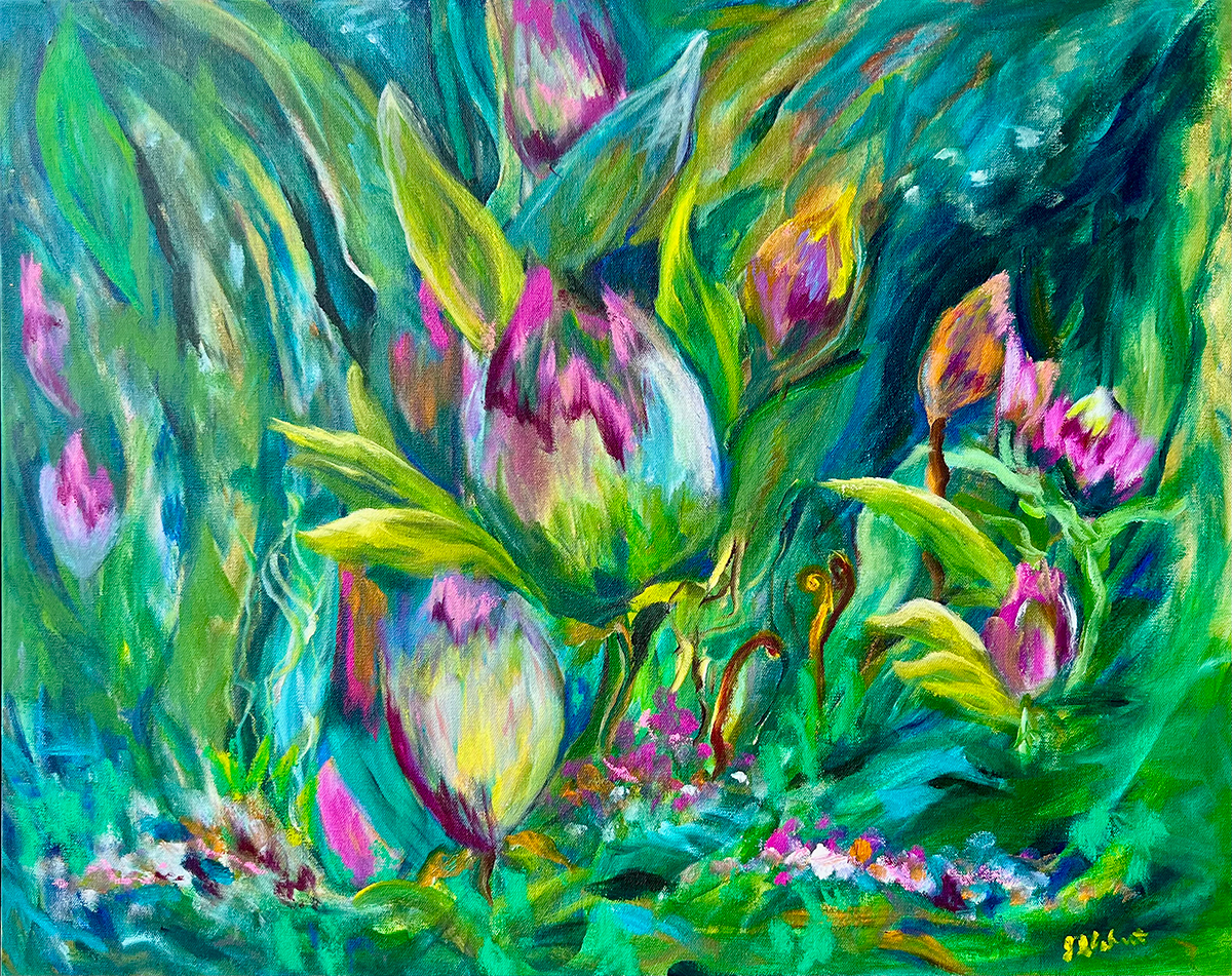 Artwork by Frank Gorman with Art League of Hilton Head Logo