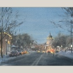 "Cold Evening St. Paul" by Andy Evansen, Watercolor